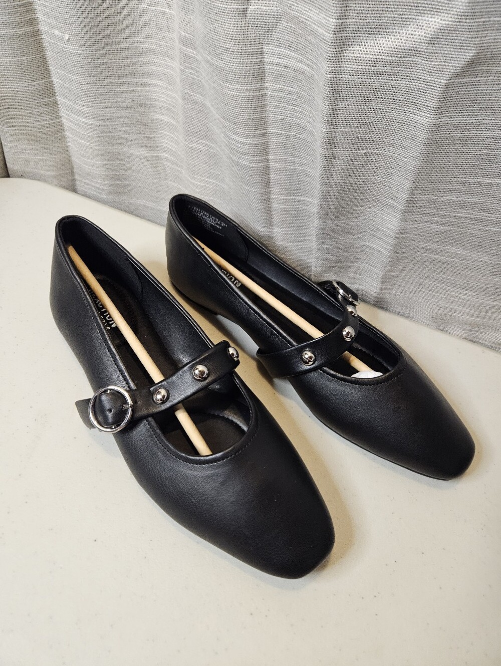 Kenneth Cole Reaction Women's Studded Maxi Maryjane Ballet Flats Sz 10 New Black - Picture 3 of 16